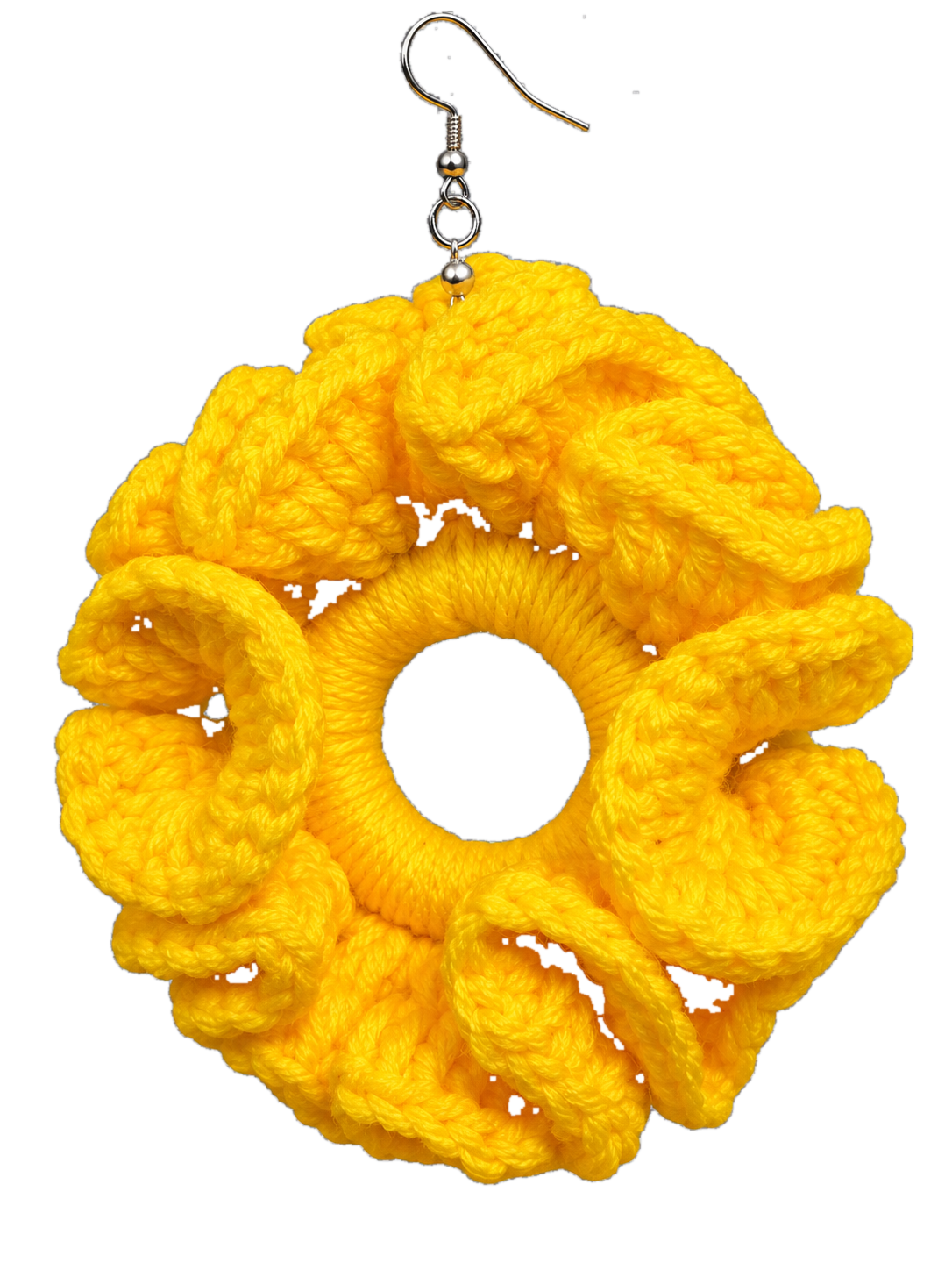 Crochet ruffle earrings